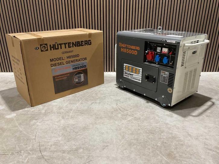 ‼️Huttenberg Diesel H8500D Stroomgenerator ‼️, Doe-het-zelf en Verbouw, Aggregaten, Nieuw, Dieselolie, Ophalen