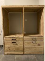 Wasmachine ombouw "Hugo" verhoging lades wasmand-plank hout, Ophalen, 100 tot 150 cm, Nieuw, 150 tot 200 cm