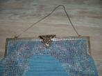Antiek gehaakte vogel tasje met portemonneetje, Ophalen of Verzenden