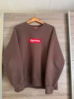 Supreme Brown Box Logo Crewneck | size small, Bruin, Ophalen of Verzenden, Zo goed als nieuw, Maat 46 (S) of kleiner