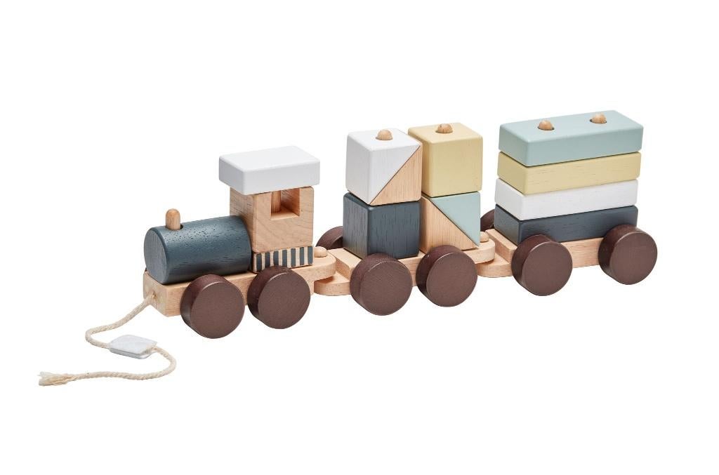 Houten Blokkentrein Naturel Kids Concept, Kinderen en Baby's, Speelgoed | Houten speelgoed, .., Hello@kidsconcept.com, Overige typen