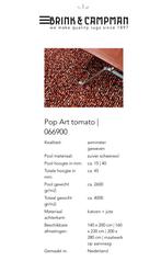 Brink en Campman Pop Art Tomato 200 x 350 NIEUW, Huis en Inrichting, Ophalen, Nieuw, Rechthoekig, 200 cm of meer