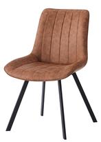 Eetkamerstoel Dakota cognac, Cognac, Bruin, Nieuw, Ophalen of Verzenden