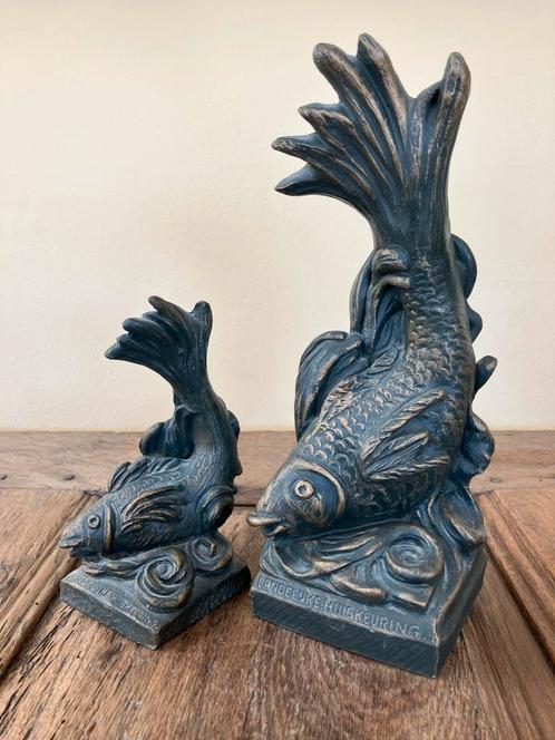 Drietal Art Deco stijl beelden vis, trofee NBAT, Antiek en Kunst, Curiosa en Brocante, Ophalen of Verzenden
