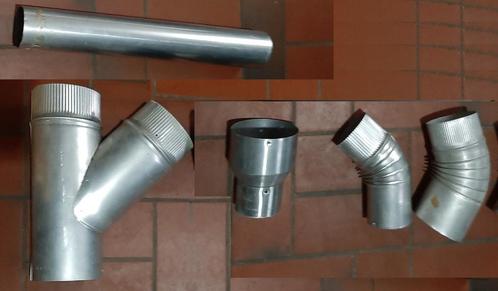 Giveg Dunwandig Aluminium Rookgashulpstukken, Doe-het-zelf en Verbouw, Buizen en Afvoer, Zo goed als nieuw, Aluminium, Ophalen