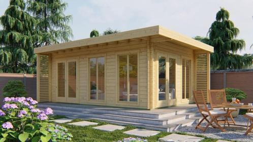 Blokhut - Tuinhuis - kantoor  44 mm incl EPDM dakbedekking, Tuin en Terras, Tuinhuizen, Nieuw, Blokhut, Hout, 250 tot 500 cm, 200 tot 400 cm