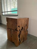 Teakhouten blok massief, Ophalen, Zo goed als nieuw