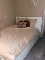 MALM IKEA bed 140x200 met lades en lattenbodem, Huis en Inrichting, Slaapkamer | Bedden, Ophalen, Gebruikt, Wit, Tweepersoons