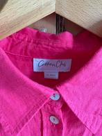Fuchsiaroze felroze XL linnen blouse Cotton Club, Ophalen of Verzenden, Zo goed als nieuw, Maat 46/48 (XL) of groter