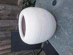Grote witte bloempot, Ophalen, Gebruikt, Rond, Aardewerk