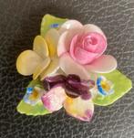 Mooie vintage porseleinen broche Coalport fine bone China, Ophalen of Verzenden