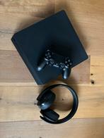 PS4 Slim + Bluetooth Headset, Spelcomputers en Games, Spelcomputers | Sony PlayStation 4, Ophalen of Verzenden, Met 1 controller