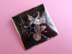 jwg Grote vintage 30s 40s Siam Niello zilver broche danseres, Sieraden, Tassen en Uiterlijk, Antieke sieraden, Verzenden, Zilver