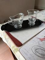Glazen Suikerpotje & Melkkannetje Set, Huis en Inrichting, Keuken | Servies, Ophalen, Overige typen, Effen, Glas