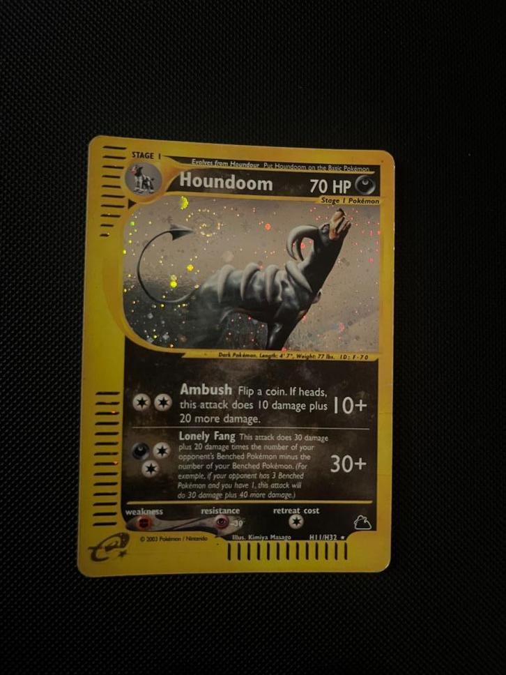 Houndoom #H11 - Pokemon Skyridge, Hobby en Vrije tijd, Verzamelkaartspellen | Pokémon, Gebruikt, Losse kaart, Foil, Ophalen of Verzenden
