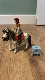 Leuke Schleich Shetlander met ruiter en opstap krukje, Kinderen en Baby's, Ophalen of Verzenden, Zo goed als nieuw