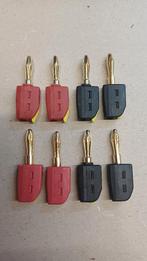 2 x Banaanstekker verguld click&fix systeem zonder schroeven, Overige merken, Nieuw, Ophalen of Verzenden, 120 watt of meer