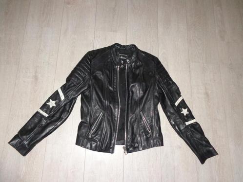 gevoerde leren damesjas van Redskins, maat M, Kleding | Dames, Jassen | Winter, Gedragen, Maat 38/40 (M), Zwart, Ophalen of Verzenden
