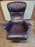 Leren relaxfauteuil, Huis en Inrichting, Fauteuils, Ophalen, Gebruikt, Minder dan 75 cm, Leer