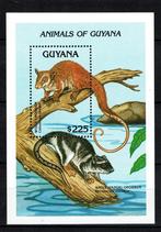guyana 1992 pf blok opussum wildlife zoogdieren, Ophalen of Verzenden, Postfris, Dier of Natuur