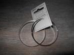 Zilverkleurige oorringen 55 x 4mm glad, Verzenden, Nieuw, Zilver, Overige materialen