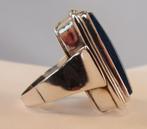 Grote antieke zilveren zegelring met Lapis Lazuli, zgan, Sieraden, Tassen en Uiterlijk, Antieke sieraden, Verzenden, Zilver, Ring