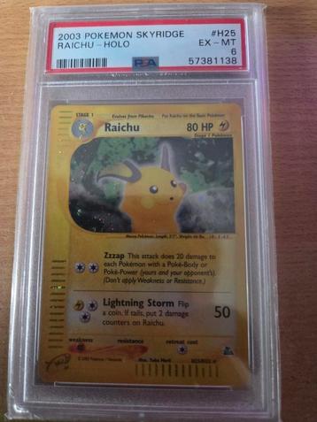 Raichu Holo Skyridge PSA 6 beschikbaar voor biedingen