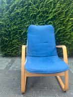 Ikea poang stoel blauw, Huis en Inrichting, Stoelen, Ophalen, Gebruikt, Blauw, Eén
