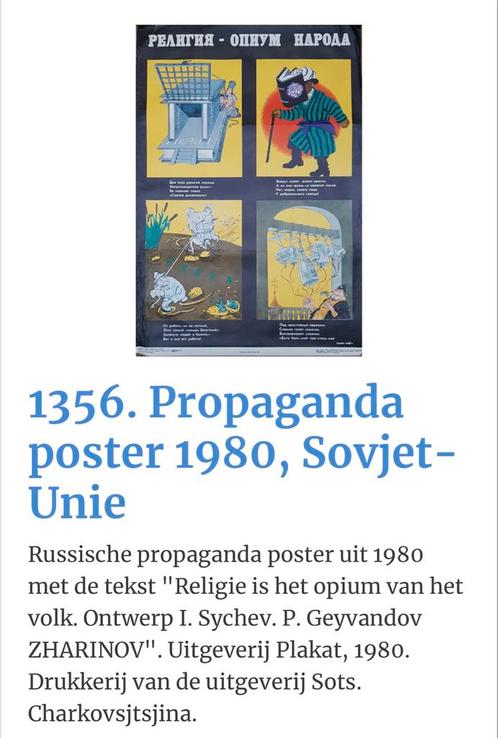 Propaganda poster Rusland 1980, Verzamelen, Posters, Zo goed als nieuw, Rechthoekig Staand, Ophalen of Verzenden