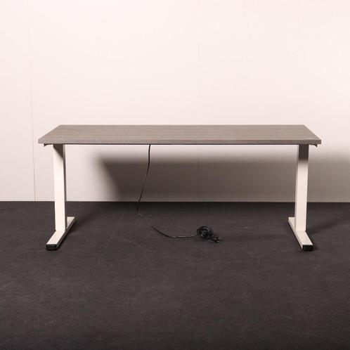 Elektrisch bureau wit 160x80cm zit/sta 65-125cm nieuw blad, Huis en Inrichting, Bureaus, Gebruikt, Stabureau, Elektrisch, In hoogte verstelbaar