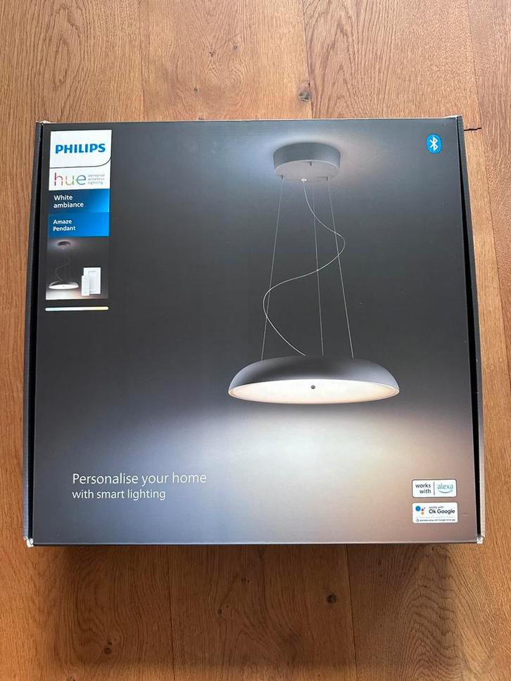 Philips Hue Amaze Pendant zwart (nieuw in doos), Huis en Inrichting, Lampen | Hanglampen, Nieuw, 75 cm of meer, Ophalen of Verzenden