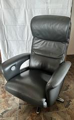 Hukla relaxfauteuil M, kleur antraciet grijs, Ophalen, Zo goed als nieuw, 50 tot 75 cm, Leer