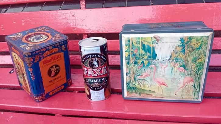 Van Melle Koekjestrommel / koekjesblik- Vintage, Verzamelen, Blikken, Gebruikt, Overige, Ophalen of Verzenden