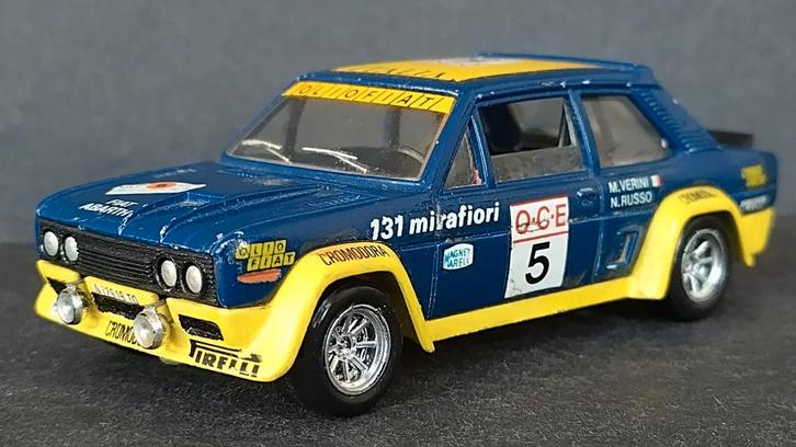 Fiat 131 Abarth Rally 1:43 Solido Pol, Hobby en Vrije tijd, Modelauto's | 1:43, Zo goed als nieuw, Auto, Verzenden