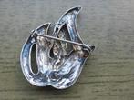 broche zilver 925 en 585 goud [103], Sieraden, Tassen en Uiterlijk, Antieke sieraden, Verzenden, Zilver, Broche