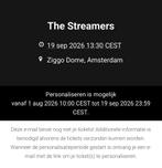 Twee tickets voor de Streamers - zitplaatsen - rang 2 19sep, Tickets en Kaartjes, Twee personen, September