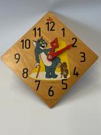 SIO Vintage klok hout Tom en Jerry, Ophalen of Verzenden, Gebruikt, Overige typen
