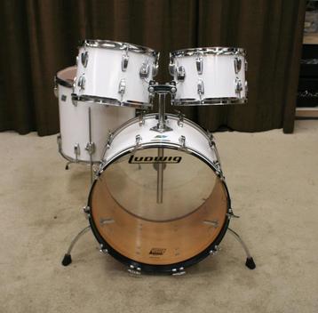 drumstel: ludwig shellset white blue olive 70-s 22/12/13/16 beschikbaar voor biedingen