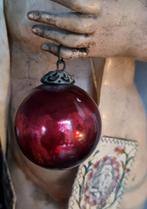 BIJZONDERE rood kleur antieke MINIATUUR heksenbal  4.5cm, Verzenden