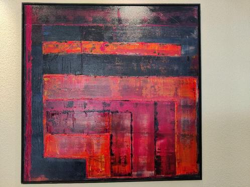 Schilderij 'New York City streetmap', 100 cm bij 100 cm, Antiek en Kunst, Kunst | Schilderijen | Abstract, Ophalen