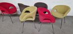 6 kuipstoelen design, Huis en Inrichting, Stoelen, Ophalen, Gebruikt, Stoelen, Wit