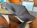 Elegante pumps met open hiel mt 40, Kleding | Dames, Schoenen, Ophalen of Verzenden, Gedragen, Bruin, Pumps