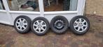4 stalen velgen met 16 inch winterbanden, Ophalen, Gebruikt, 16 inch, Banden en Velgen