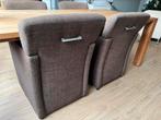 GRATIS 4 degelijke bruine eetkamer stoelen, Ophalen, Gebruikt, Bruin, Vier