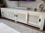 TV kast / dressoir, wit, met louvre schuifdeurtjes, Huis en Inrichting, Kasten | Televisiemeubels, Ophalen, Gebruikt, 150 tot 200 cm