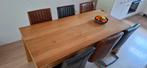 Massief eiken tafel 90x190 78,5cm hoog, Ophalen, Gebruikt, Eikenhout, 50 tot 100 cm