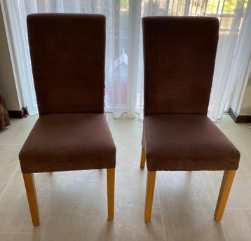 5 bruine eetkamerstoelen, opknappers! beschikbaar voor biedingen