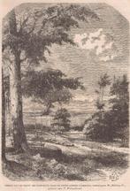 Uchelen Gezigt v.d. Kruin des Pomphul's naar de heide 1862, Antiek en Kunst, Ophalen of Verzenden