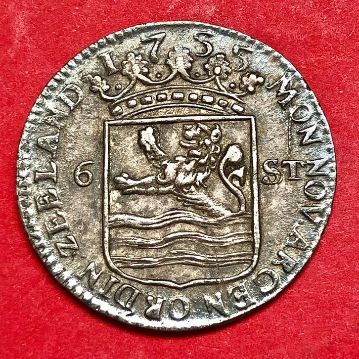 Zeeland. Scheepjesschelling 1755. Pr. RRR., Postzegels en Munten, Munten | Nederland, Losse munt, Overige waardes, Vóór koninkrijk