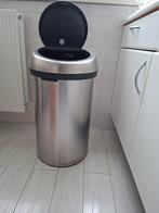 Brabantia Touch Bin 60 ltr matt steel, Ophalen, 50 tot 75 cm, 40 liter of meer, Zo goed als nieuw